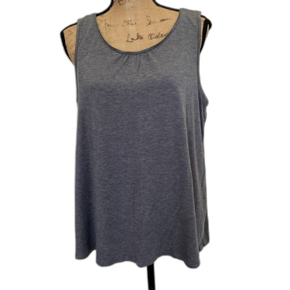 Nottibianche Lyocell Stretch Sleep Tank With Shelf Bra Dark Gray Size Large - Picture 1 of 4